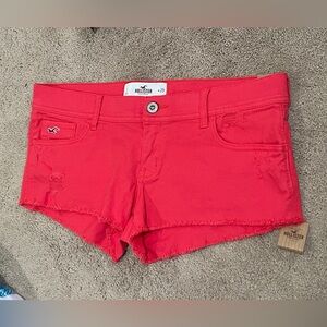 Hollister Denim Red Bettys Women’s Junior Denim Shorts